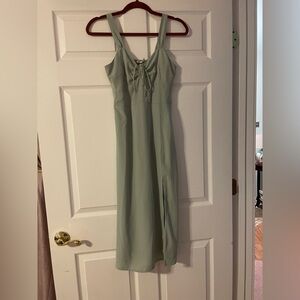 Francesca's Collections Sage Green Midi Dress